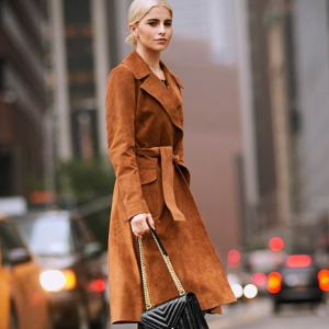 michael kors leather trench