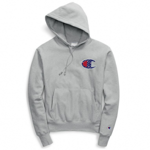 champion reverse weave sublimated white hoodie