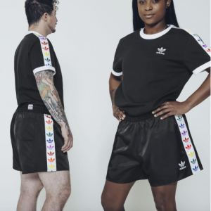 adidas pride rainbow trefoil tape short