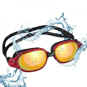 One Day Only！20.0% off SPORFEEL Swimming Goggles - Anti Fog Leak Proof Mirrored Goggles With UV Prot