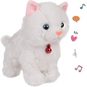 One Day Only！40.0% off Smalody Plush Cat Walking Pet Sound Control Electronic Cat Interactive Toys E