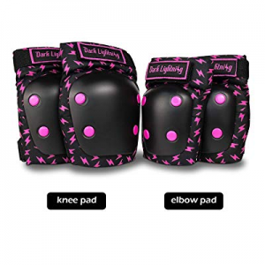One Day Only！Dark Lighting Knee Pads and Elbow Pads for Kids/Youth now 30.0% off ,Boy and Girls MTB/