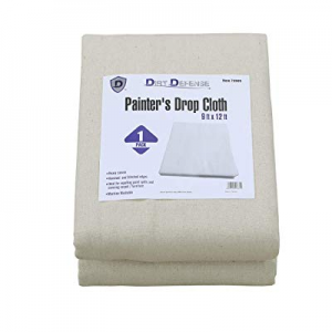 One Day Only！Drop Cloth Cotton Canvas Tarp 9x12 Finished Size for Art Supplies now 20.0% off , Fabri