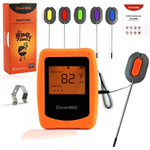 Digital Meat Thermometer now 60.0% off , ZALALOVA Smart Digital BBQ Thermometer with 6Pcs Stainless 