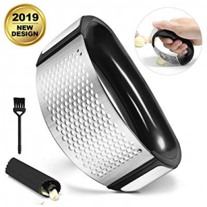One Day Only！Garlic Press now 60.0% off , Garlic Peeler Stainless Steel Ginger Crusher, Professional