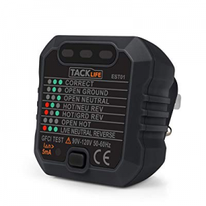30.0% off Tacklife EST01 Advanced GFCI Outlet Tester Power Socket Automatic Electric Circuit Polarit