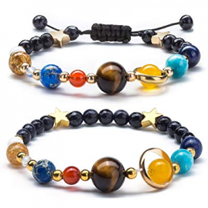 One Day Only！50.0% off Fesciory Women Solar System Bracelet Universe Galaxy The Eight Planets Guardi