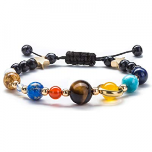 One Day Only！50.0% off Fesciory Women Solar System Bracelet Universe Galaxy The Eight Planets Guardi