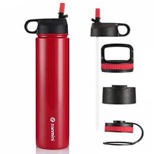 zanmini Stainless Steel Sport Bottle now 60.0% off , Double-Wall Vacuum Insulated Water Bottle with 