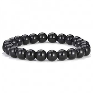 50.0% off MONOOC Lava Rock Mens Beads Bracelet - 8mm Tiger Eye Lava Rock Stone Beads Bracelet Stress