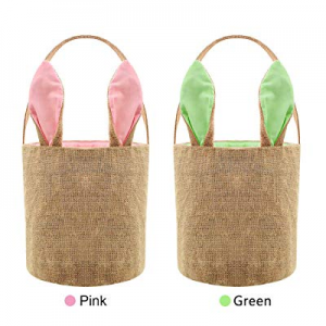 50.0% off Jute Tote Bags Party Goodie Treat Bag Bottom Gift Bag Bunny Baskets with Handles for Kids 