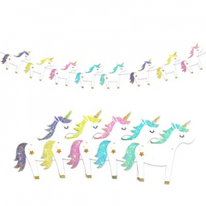 50.0% off NICORLANDEE Unicorn Garland Glitter Unicorn Banner for Unicorn Theme Baby Shower Birthday 