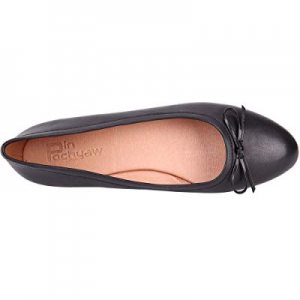 Pinpochyaw Ballet Flats for Women Slip On Flat Leather Shoes with Bows now 30.0% off 