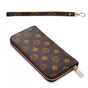 Long Clutch Wallets for Women now 40.0% off , Fashion Checkered Zip Around Wristlet Wallet, Ladies P
