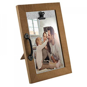 OUCHAN Family Father Mother Momory Picture Frame 4"x 6"- Distressed Photo Frame with Handle for Frie