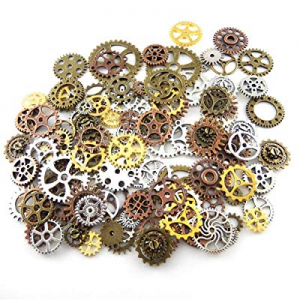 200 Gram Antique Steampunk Gear now 20.0% off ,Mix Steampunk Wheel,Alloy Gear Pendants Charms for Cr