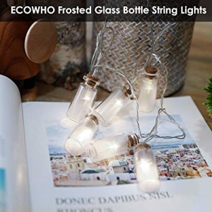 ECOWHO LED String Lights Battery Powered now 70.0% off , 7.2 ft 20 LEDs White Vintage Clear Glass Ja