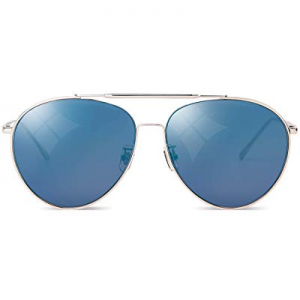 Sunglasses Aviator Black Mirror for Womens & Men now 15.0% off , 100% UV Protection Nylon Lens wit..