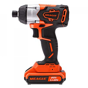 One Day Only！55.0% off Meagle 20V Max 1/4" Cordless Impact Driver Powered by 2.0 Ah Lithium-Ion Ba..
