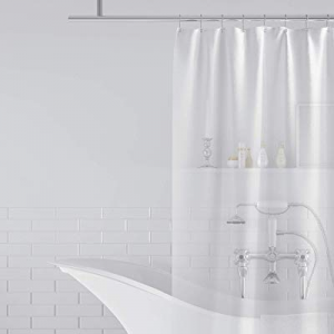 One Day Only！HYNAWIN Shower Curtain Waterproof -PEVA Curtain Liner 180 x 180cm Clear now 40.0% off 