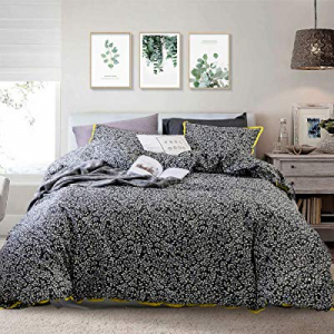 One Day Only！Opcloud Bedding Duvet-Cover-Set now 45.0% off , King Vine and Leaves Pattern Cotton L..