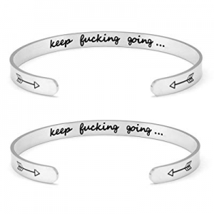 Fesciory Inspirational Bracelets for Women now 50.0% off ,Stainless Steel Engraved Personalized Po..