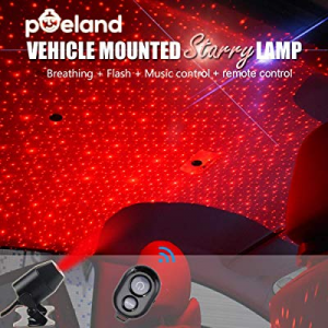 Poeland Car Interior Lights USB Star Projector Laser Lights now 50.0% off , Romantic Galaxy Ambien..