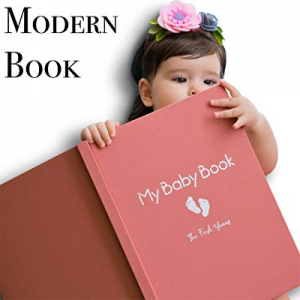 Baby Memory Book for Girls Modern Journal Keepsake Scrapbook for First 5 Years now 50.0% off 