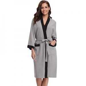 Aiboria Lightweight Bathrobes for Women Cotton Waffle Spa Robes Unisex Style now 15.0% off 