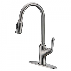 Kitchen Faucet With Pull Out Sprayer in Brushed Nickel, Crea Kitchen Faucet With Pull Down Sprayer..