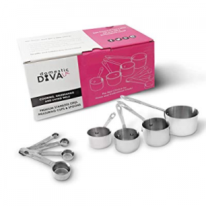 20.0% off Professional Stainless Steel Measuring Cups and Measuring Spoons Set of 8 Nesting Metal ..