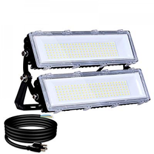 One Day Only！100W LED Flood Light Outdoor now 15.0% off , 9000lm 6000K Super Bright Yard Security ..