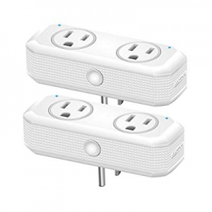 Docamor Smart Plug - Dual WiFi Smart Outlet Compatible with Google Home & IFTTT now 60.0% off , Al..