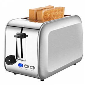 2 Slice Toaster now 35.0% off , CUSIBOX Stainless Steel Toaster 2-Slice Wide Slot, with Defrost/Re..