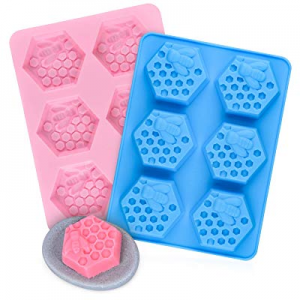 2 Pcs Hexagon Bee Honeycomb Soap Molds now 50.0% off , SJ 3d Silicone Molds Homemade Beehive Molds..