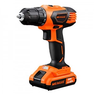 50.0% off Meagle 20V Lithium-Ion Cordless Drill Driver - 3/8" Metal Chuck - 2-Speed Max Torque 310..