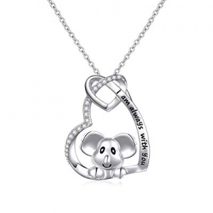 50.0% off Sterling Silver Forever Love Cute Animal Love Heart Necklace Ring Earrings for Women Gir..