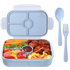 Bento Box for Kids Lunch Containers with 4 Compartments Kids Bento Lunch Box Microwave/Freezer/Dis..