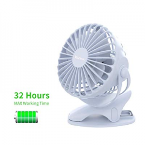 30.0% off Yoobao Clip on Stroller Fan Battery Operated Portable Fan 32 Hours Rechargeable Mini USB..