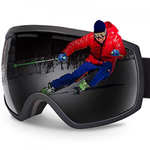 One Day Only！40.0% off G4Free Ski Snowboarding Motocross Goggles Spherical Lens 100% UV400 Protect..