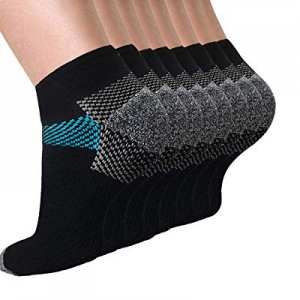 Men's Low Cut Athletic Running Compression Socks 3 to 8 Pack Cushion No Show Tab Socks now 50.0% o..