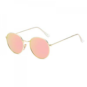 AMOMOMA Classic Aviator Mirrored Vintage Sunglasses for Women Men with Spring Hinges now 70.0% off 