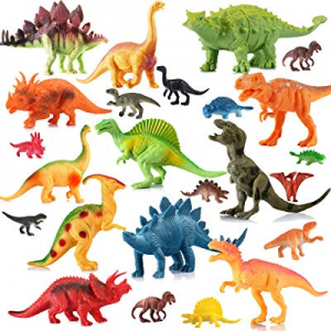 50.0% off EIAIA Dinosaur Toys for Boys Girls - 24 Pack Educational Dinosaur Family Includes 12 Lar..
