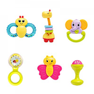 infunbebe Baby Rattles Teether Toy now 50.0% off , Grab, Shaker & Spin Rattle, First Senses Shakin..