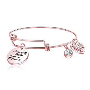 LIUANAN Charm Bracelet Adjustable Bangle Gift for Women Girl Mother Daughter Friends now 60.0% off 