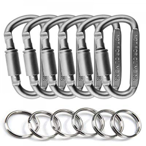 Euow 0.22 Inch Aluminum Carabiner Clip Hook Keychain Lock now 40.0% off , Climbing&Hiking&Camping&..