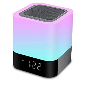 Aisuo Night Light - 5 in 1 Lamp with Bluetooth Speaker now 10.0% off , 4000mAh Battery & 12/24H Di..