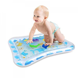 One Day Only！25.0% off LBLA Baby Water Mat Baby Toys for 3-6 Months Inflatable Water Play Mat Tumm..