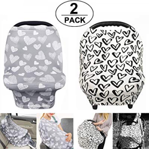 One Day Only！10.0% off TUTUWEN [2Packs] Nursing Cover - Breastfeeding Cover Super Soft Cotton Mult..