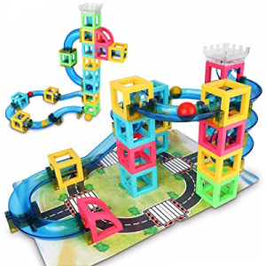 Magnetic Blocks with Marble Run Game - 32pcs STEM Learning Toy for kids now 40.0% off , Constructi..